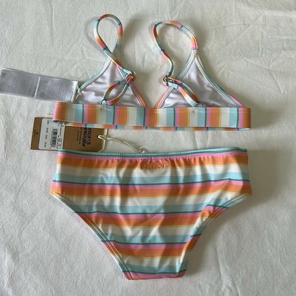 Billabong 7 Girls Bikini Sunset Surf Banded Triangle Two-Piece Swimsuit NWT - Picture 4 of 12